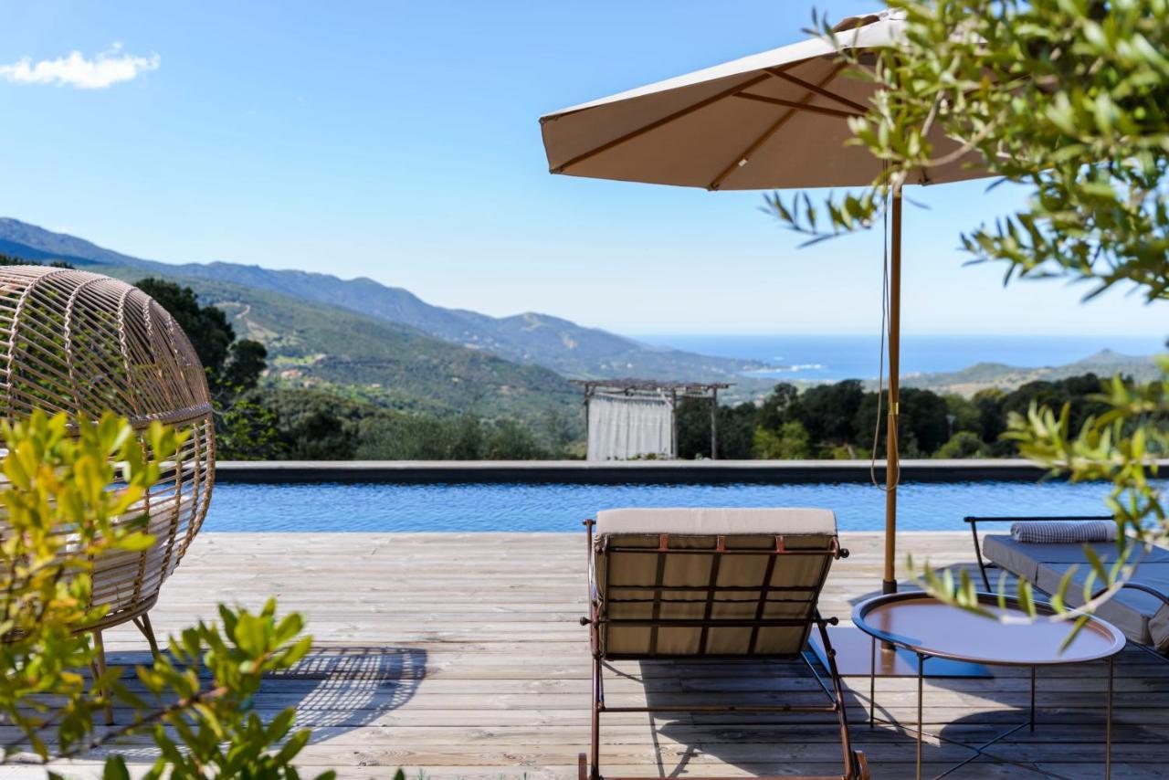 Terre De Maquis, Maison D'Hotes Vue Mer Corse Sari-D'orcino Esterno foto