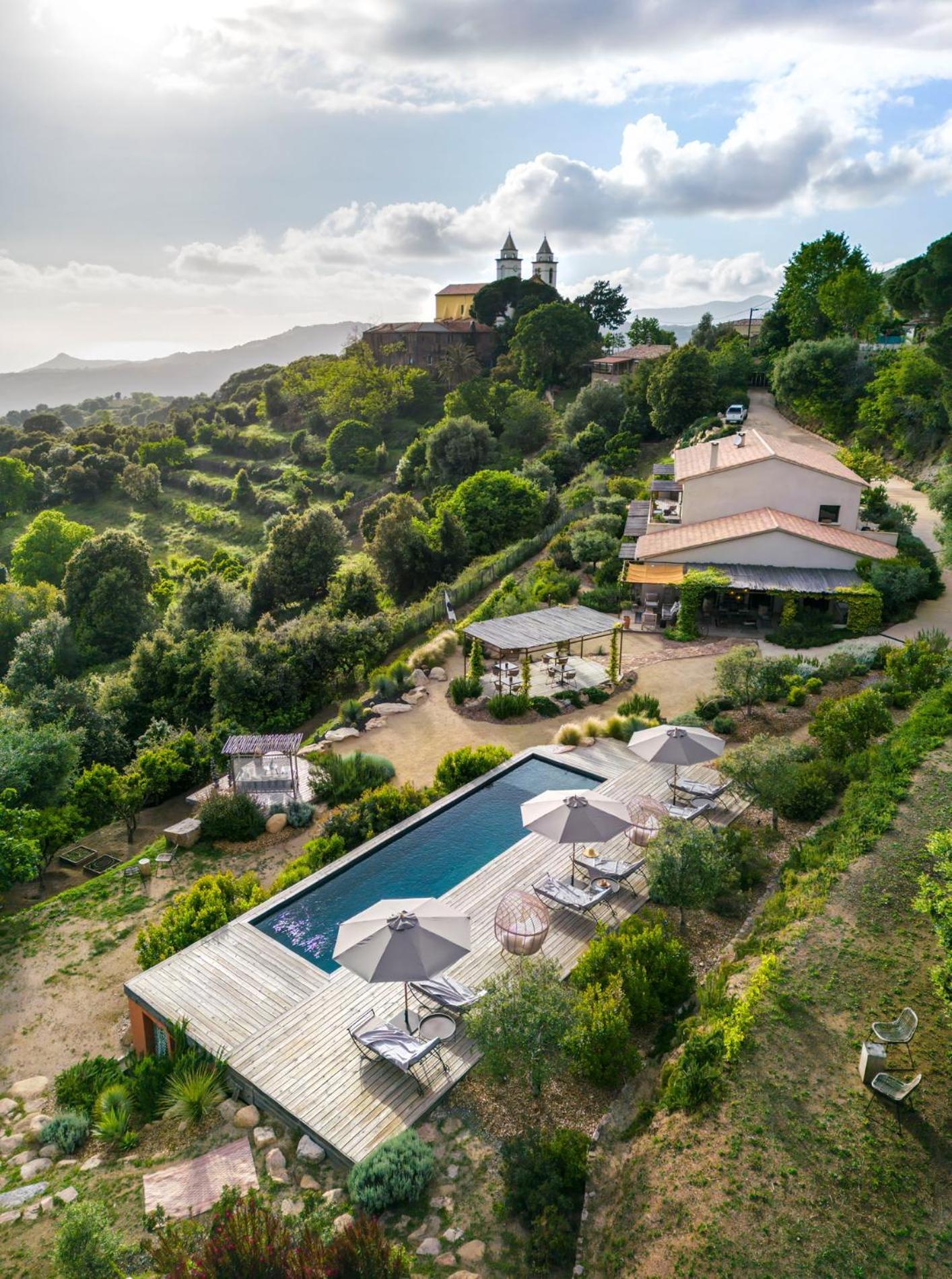 Terre De Maquis, Maison D'Hotes Vue Mer Corse Sari-D'orcino Esterno foto